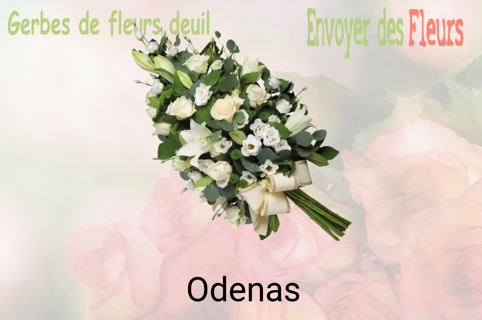 Gerbe de fleurs de deuil livrée à Odenas